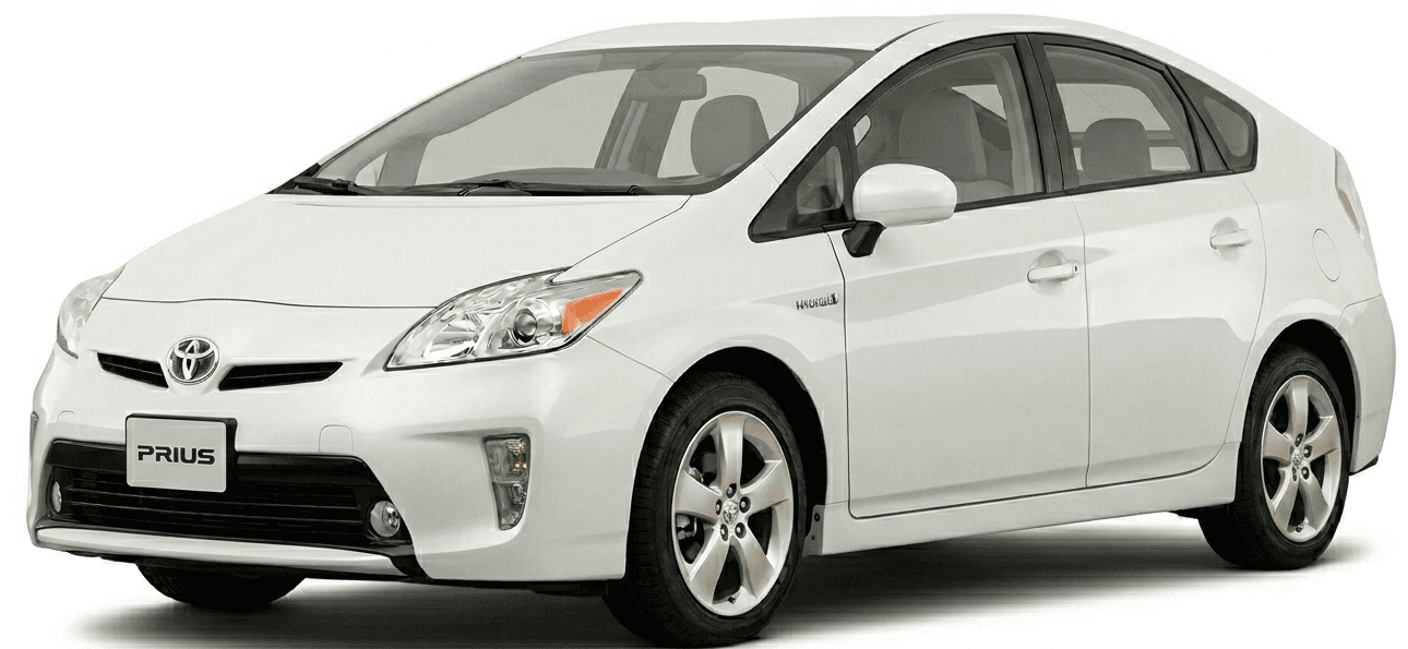 White Toyota Prius